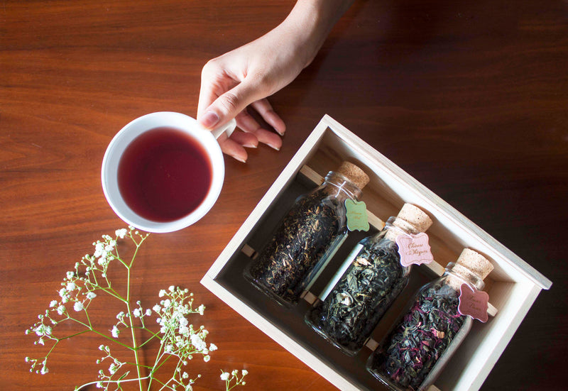 Rustic Pinewood Box with Glass Bottles